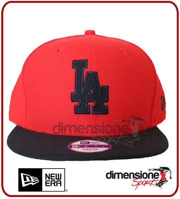 NEW ERA CAPPELLO RAGAZZO ROSSO YOUTH SNAPBACK DIAMOND LOS ANGELES