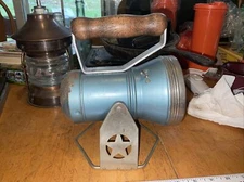 RARE VINTAGE STAR HEADLIGHT & LANTERN CO BLUE FLASHLIGHT Railroad Train Untested