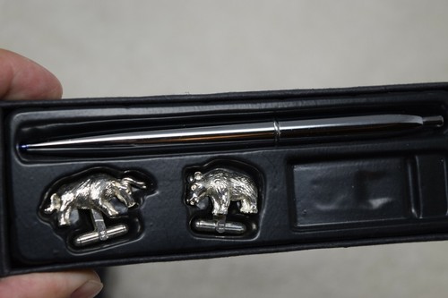 Eslabón de bolígrafo, oso y toro, conjunto, caja - Imagen 4 de 7