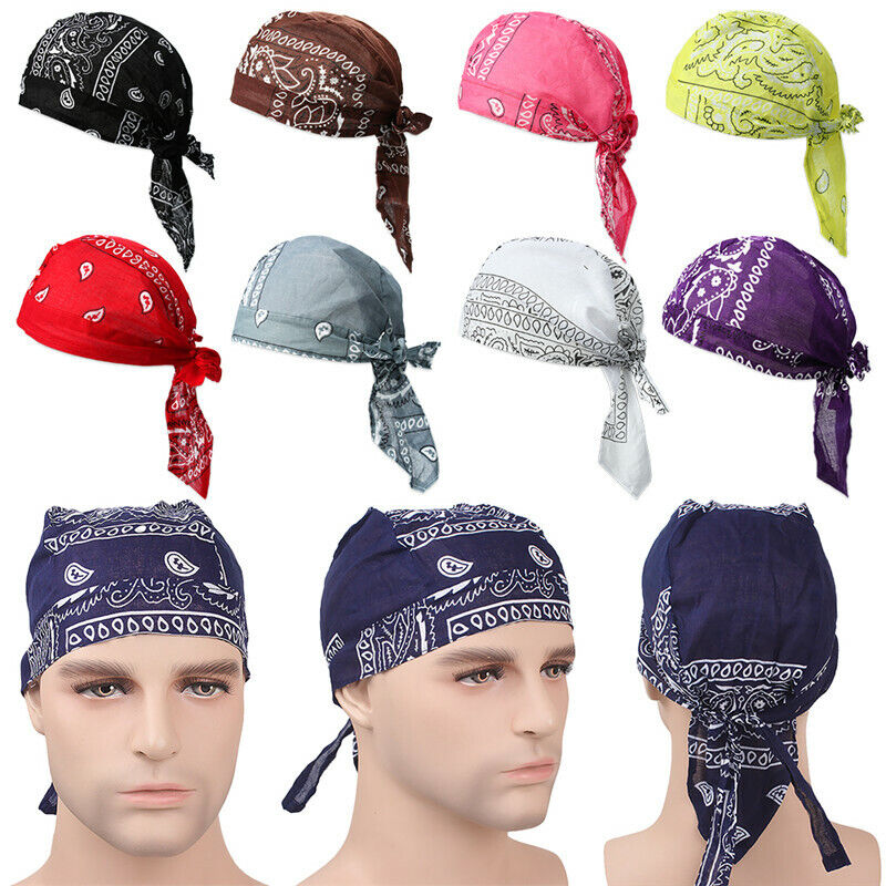 Cotton Durag Du-rag Wave Cap Hat Doo Rag Biker Bandana Head Wrap Skull Cap