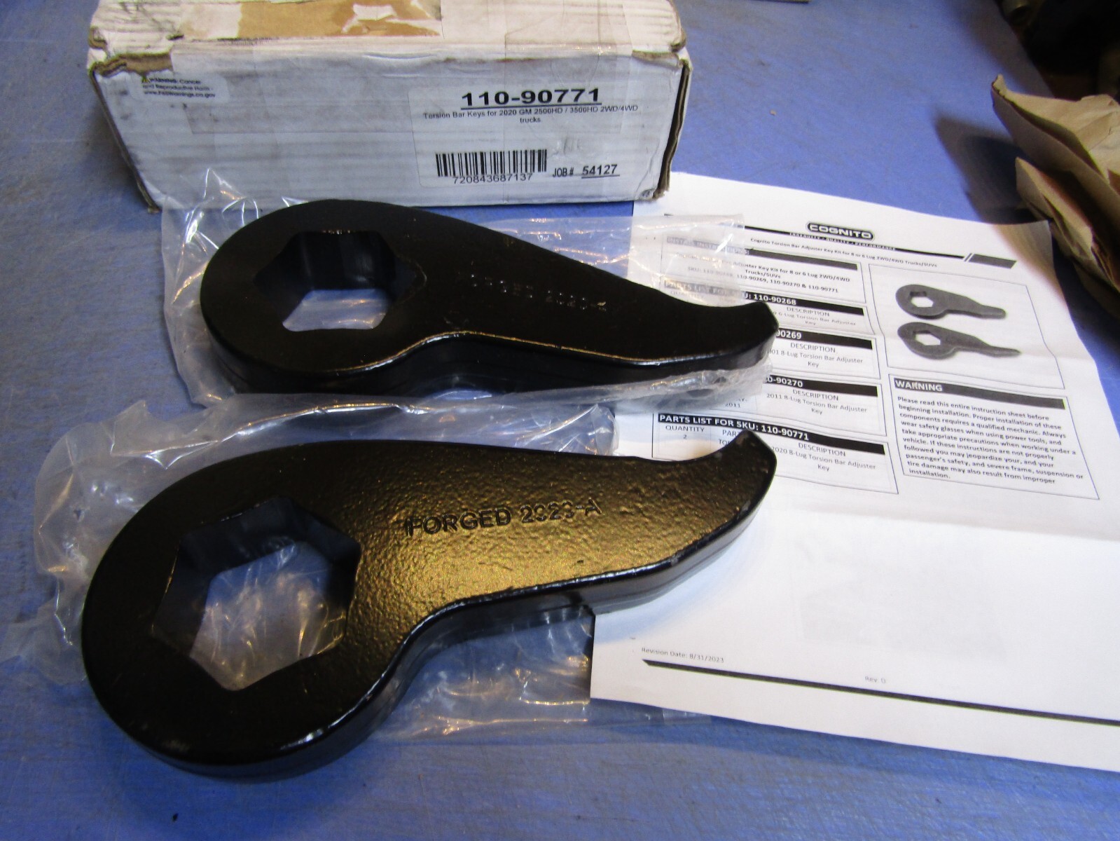 1 set of 2 Torsion Bar Adjuster Key Kit Forged Steel 110-90771. NEw ...