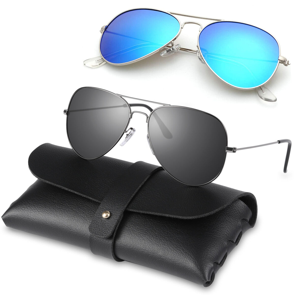 Aviator Sunglasses Men Women Polarized UV Protection Mirrored Lens