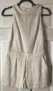 white lace shorts romper