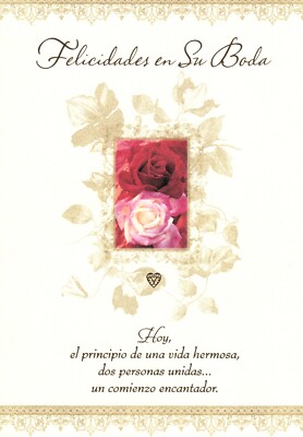Spanish Felicidades En Su Boda Beautiful A Life Together Hallmark Greeting Card