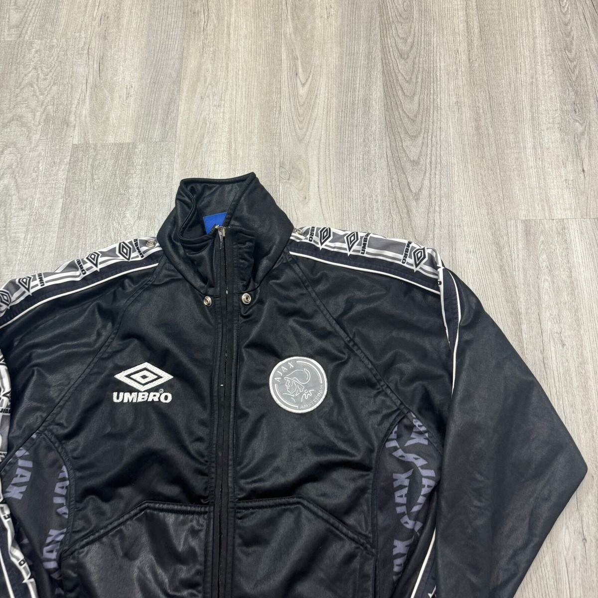 Vintage Umbro Ajax Training Jacket Mens Large Black 90s Vintage Umbro Ajax Training Jacket Mens Large Black 90s