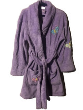 Xhilaration Girls' Plush Lilac Butterfly Bathrobe Sleepwear Size Small Soft/Warm