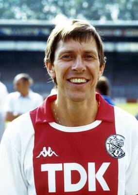 Arnold Muhren During The Team Presentation Ajax Amsterdam 1987 FOOTBALL PHOTO