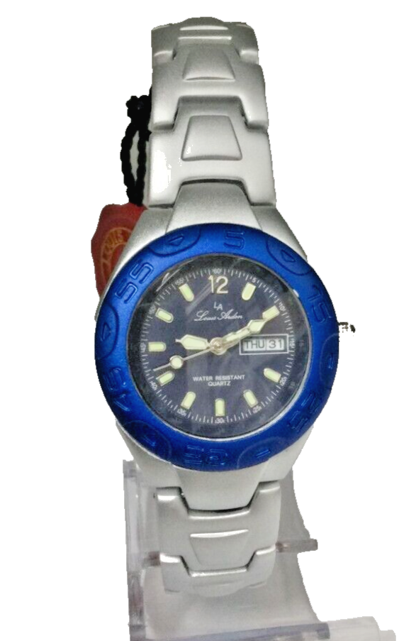 Louis Arden Silver 18K-GP Metal Superior Quartz Water Resistance