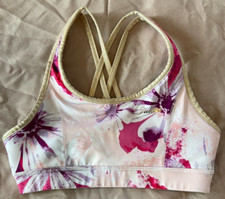Justice Girls Multicolor Reversable Racerback Sports Bra Size Small