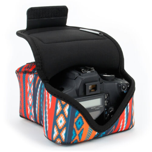 Dslr Camera Case Sleeve with Accessory Storage & Strap Openings