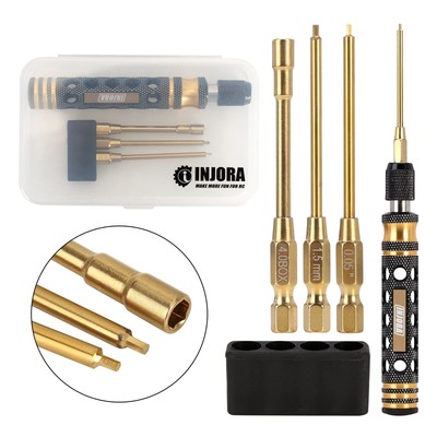 RC Tool Kit 3 in 1 Screwdriver 0.05inch 1.5mm Hex Nut Drivers 4mm for SCX24 G...