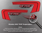 HONDA 1982 CB750F SUPERSPORT SIDE COVER DECALS GRAPHICS