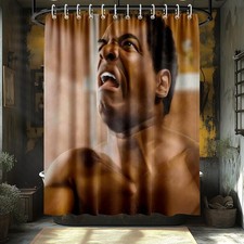 Black Men Shower CurtainPops Shower Curtain72 x 72 Inches Funny Bathroom Deco...