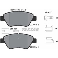 Textar 2370502 Bremsbelagsatz FüR Fiat Alfa Romeo Lancia Stilo Punto Idea Doblo