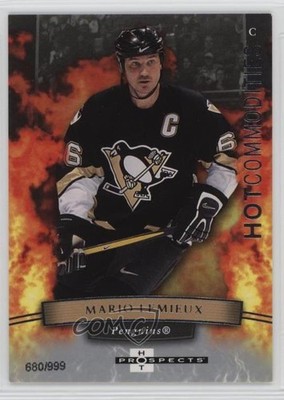 2007-08 Fleer Hot Prospects Hot Commodities 680/999 Mario Lemieux #129 HOF 4f5