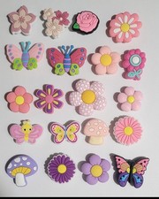 20 pcs. FLOWER / BUTTERFLY shoe Charms For Crocs