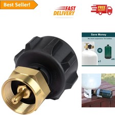 Solid Brass Propane Refill Adapter for 1-lb Tanks from 20-lb Cylinder