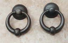 Traditional FURNITURE Hardware Drawer Drop Ring Pull Bronze 2"