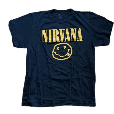 T-SHIRT HERREN XXL NIRVANA 2XL BLACK ROCK GRUNGE TEE SHIRT SCHWARZ UNISEX NEU