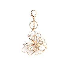 Butterfly Keychain, Sparkling Rhinestone Crystal Key Ring, Alloy Key Chain