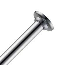 60 In. Aluminum Builders Shower Rod in Chrome