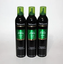 LOT (3) TRESEMME BOUNCY CURLS MOUSSE COCONUT DEFINING MOUSSE FRIZZ CONTROL 15 OZ