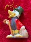 2 Vintage WALT DISNEY Uncle Scrooge Christmas Ornament & Goofy plastic cup  — photo 3