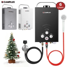 Camplux Tankless Gas Water Heater Portable Instant Hot Shower Outdoor Camping RV