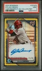 2024 Bowman Chrome Prospect 1st Auto Dylan Crews Yellow Refractor /75 PSA 9 Mint