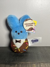 Peeps 2024 Peep Chocolate Scented Blue Easter Bunny 5.75" Plush New with Tag