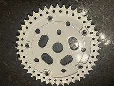 🍀NEW WHITE OLD SCHOOL 80’s BMX 44T SPROCKET TUFF NECK STYLE GT POWER DISC HARO