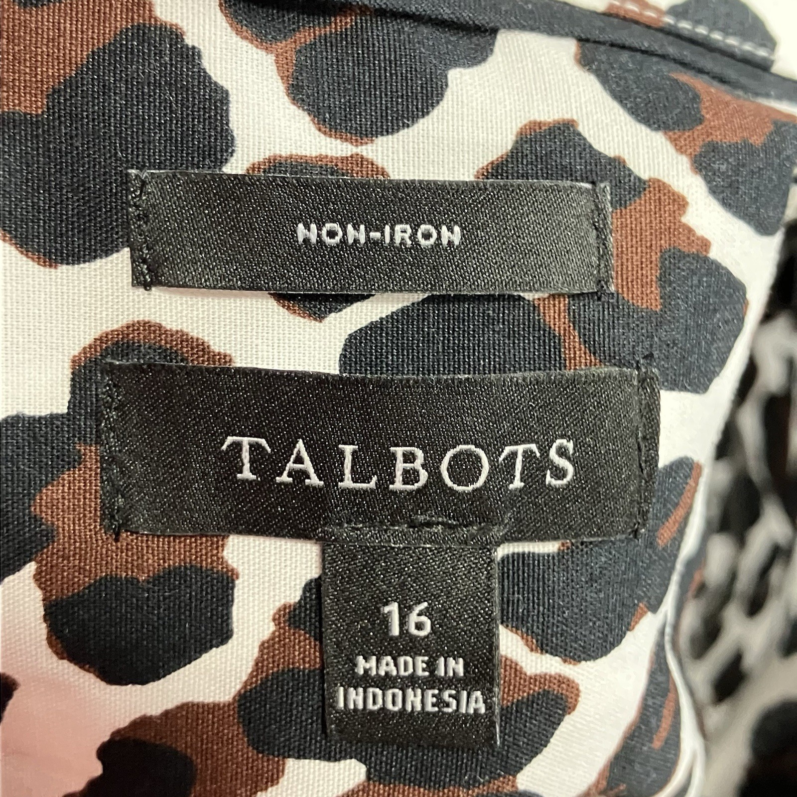 Talbots Leopard Print Button Down Blouse Womens S… - image 7