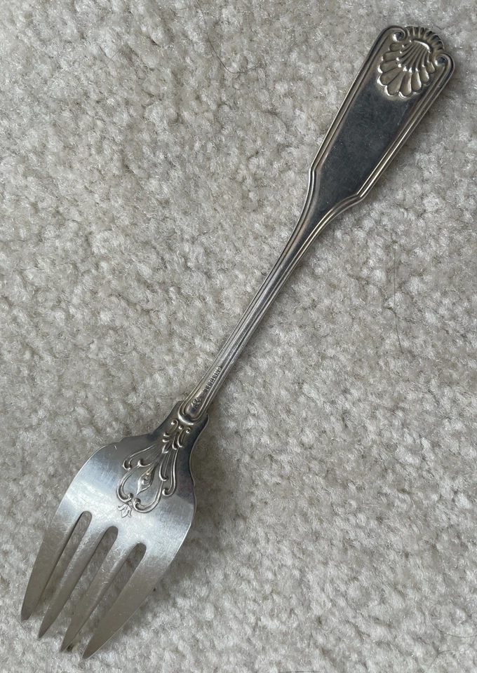 Sterling Silver Salad Fork, Frank W. Smith Alden/Fiddle Shell Pattern - Image 2 of 4