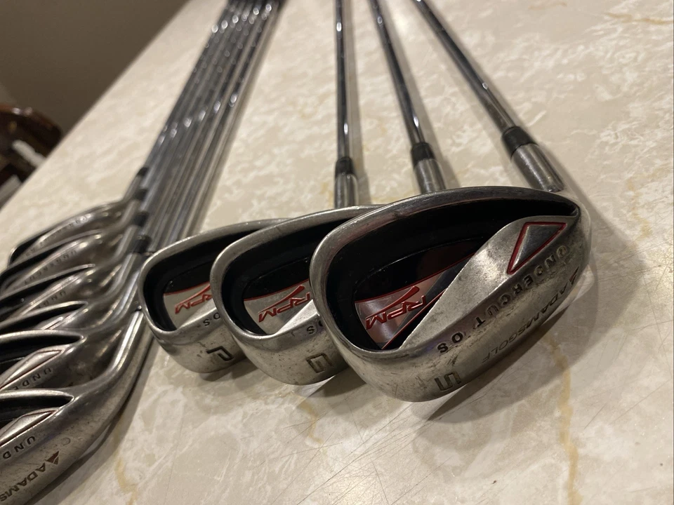 Adams RPM Undercut OS 4-PW GW SW Irons Uniflex Steel Shafts Left Handed - Image 2 of 4