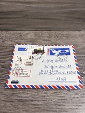 Poland 1981 Registered Airmail Cover USA LOT Aviation Train Helicopter Stamps