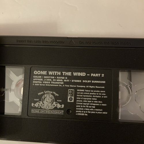 1939 Gone With The Wind, VHS Tapes, VCR, Movies. Classic, Antiques, Electronics, - Picture 6 of 7