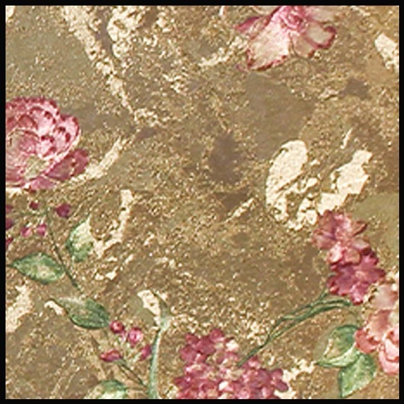 Medalhão de teto dourado antigo redondo 32" motivo floral rosa - Imagem 3 de 4