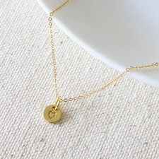 Tiny Gold Plated Dot Heart Necklace