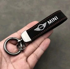 Mini Cooper Schlüsselanhänger aus schwarzem Wildleder S JCW R53 R56 F56 F66