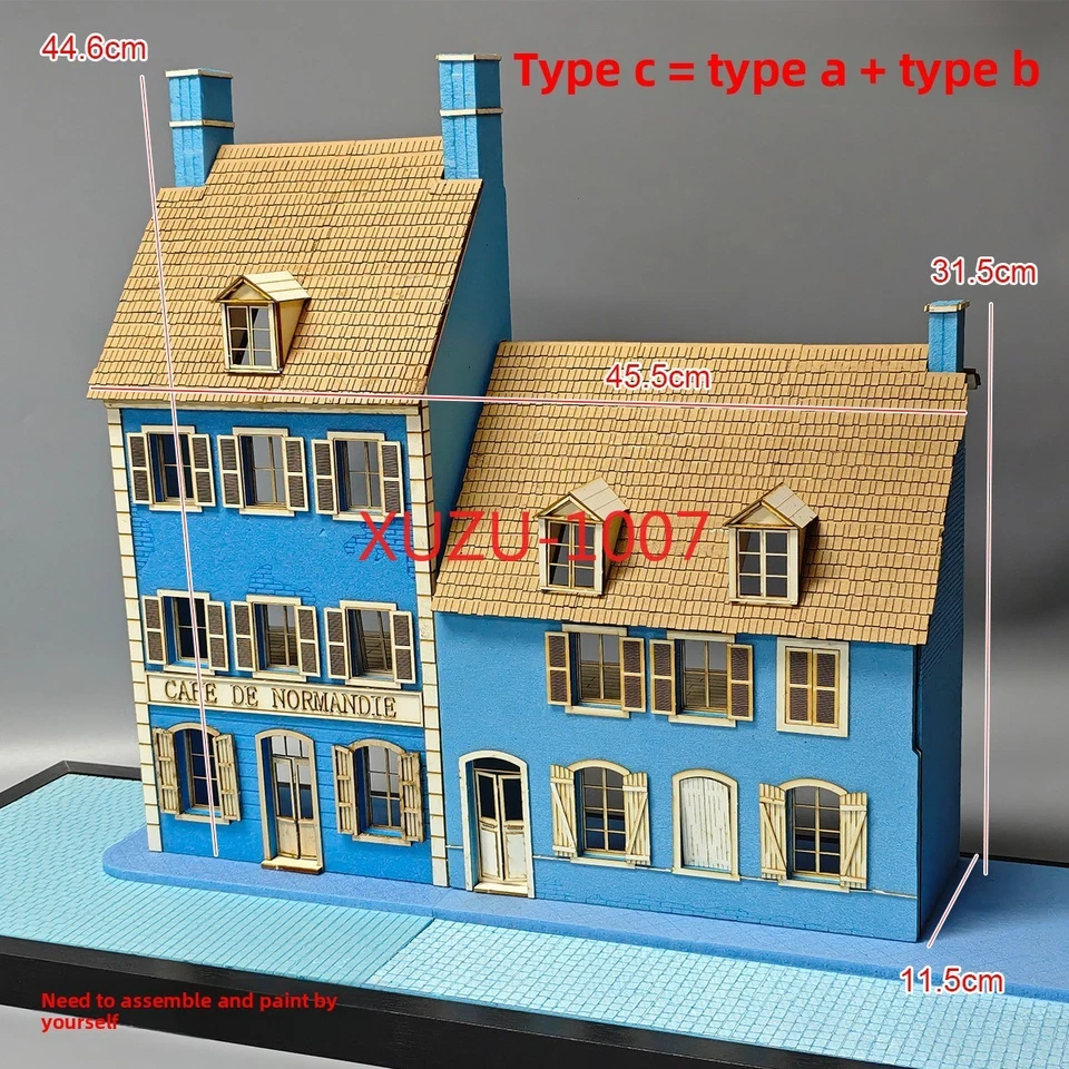 Diorama 1/35 Scale Cafe Building Architecture Scene for Sand Table Scene Layout - Image 4 of 4