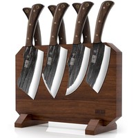KüChenmesser Set 8-Teilig Hoshanho, Scharf Mit Magnetblock, Messerset
