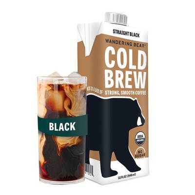 Extra Strong Organic Cold Brew - Straight Black, 32 oz