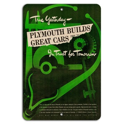 Vintage Metal Sign BanginPrints Plymouth Legacy Classic Cars Garage Decor