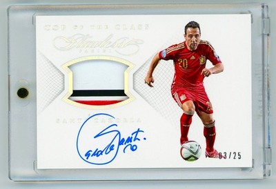 2015-16 Flawless Top of the Class Santi Cazorla Auto Match Game Worn Patch 3/25