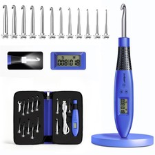 Light Up Crochet Hook Set Lighted Crochet Hook Set with 12 Different Size Int...
