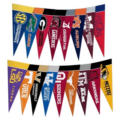 NCAA SEC Complete 4'' x 9'' Felt Mini Pennant League Set (Includes ALL Teams)