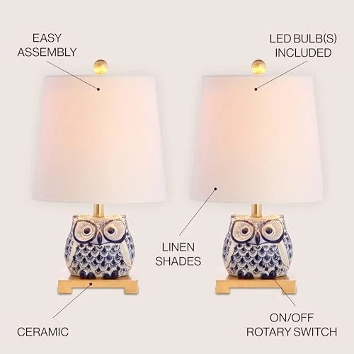  JYL3014A-SET2 Justina 16" Ceramic Mini Table Lamp() Set of 2 Blue/White - Image 2 of 4