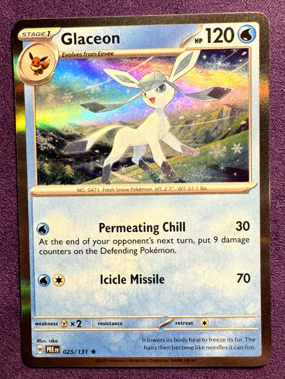 Glaceon 25/131 | Prismatic Evolutions | Holo Rare | Pokemon (LP)