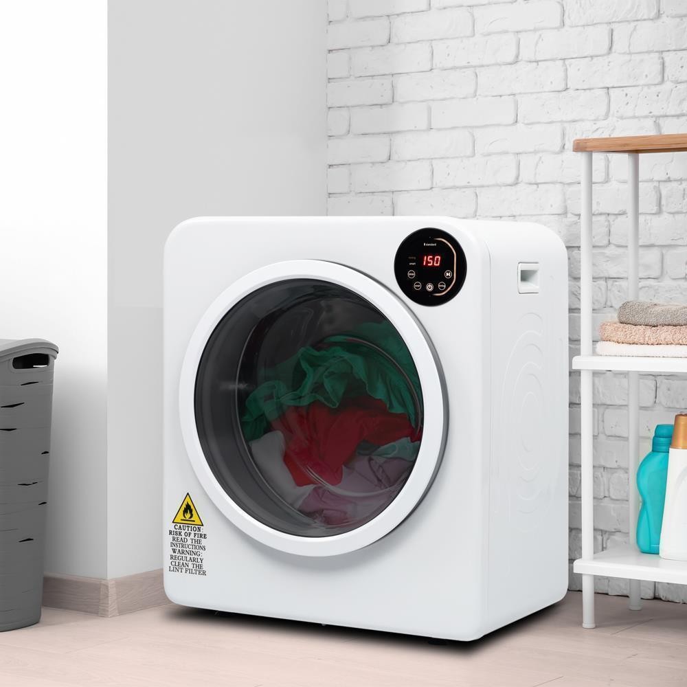 3.5Cu.ft Home Auto Electric Compact Laundry Clothing Dryer 13LB Stainless Steel