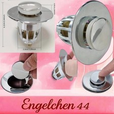 Ablauf Garnitur Abfluss Stopfen Waschbecken POP UP St&ouml;psel Filter Sieb